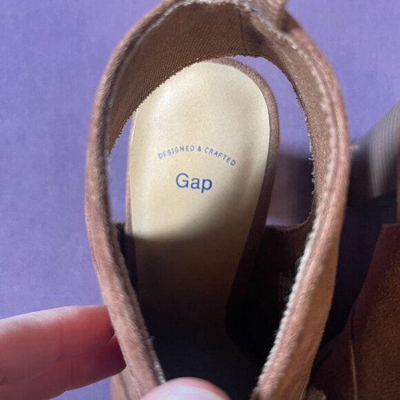 GAP Open-Toe Booties Brown Suede Peep Toe Lace Up Open Toe - Size 8 - NWOT - Picture 4 of 11